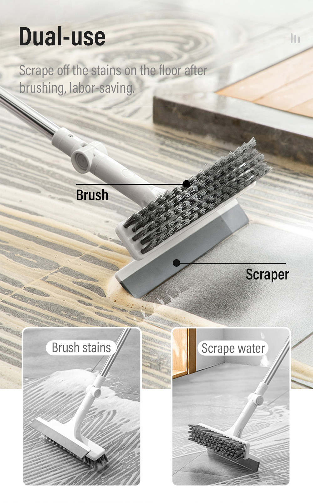 Telescopic Double-sided Floor Brush-2
